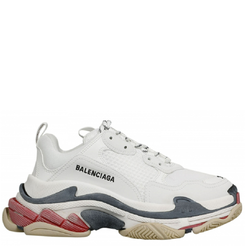  Giày Nữ Balenciaga Triple S Low 'White-Red' 