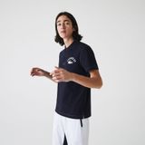  Áo Lacoste Lettered Ultra-light Knit Polo Shirt 'Black' 