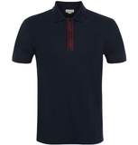  Áo Nam Alexander McQueen Cotton Polo Shirt 'Navy' 