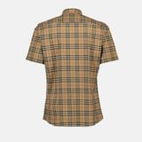  Áo Nam Burberry Check Pattern Short-Sleeved Shirt 'Beige' 