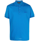  Áo Nam Versace Embroidered Logo Polo Shirt 'Blue' 