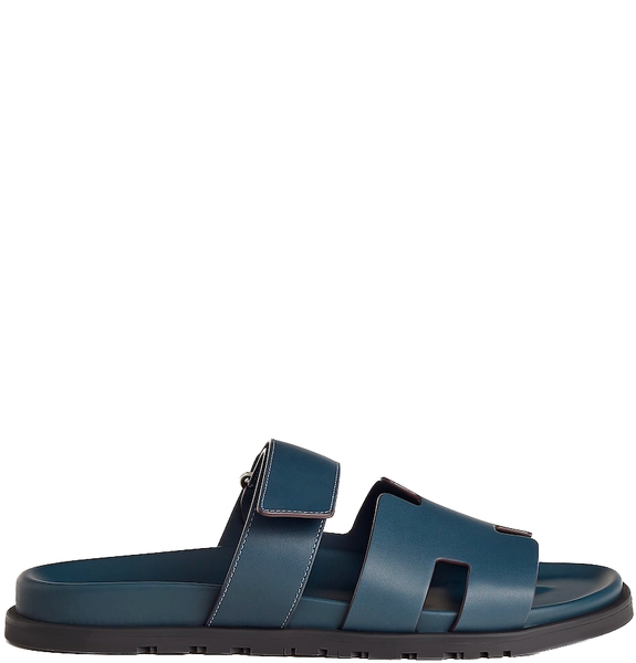  Dép Nam Hermes Chypre Sandal ''Bleu Céleste Bordeaux' 