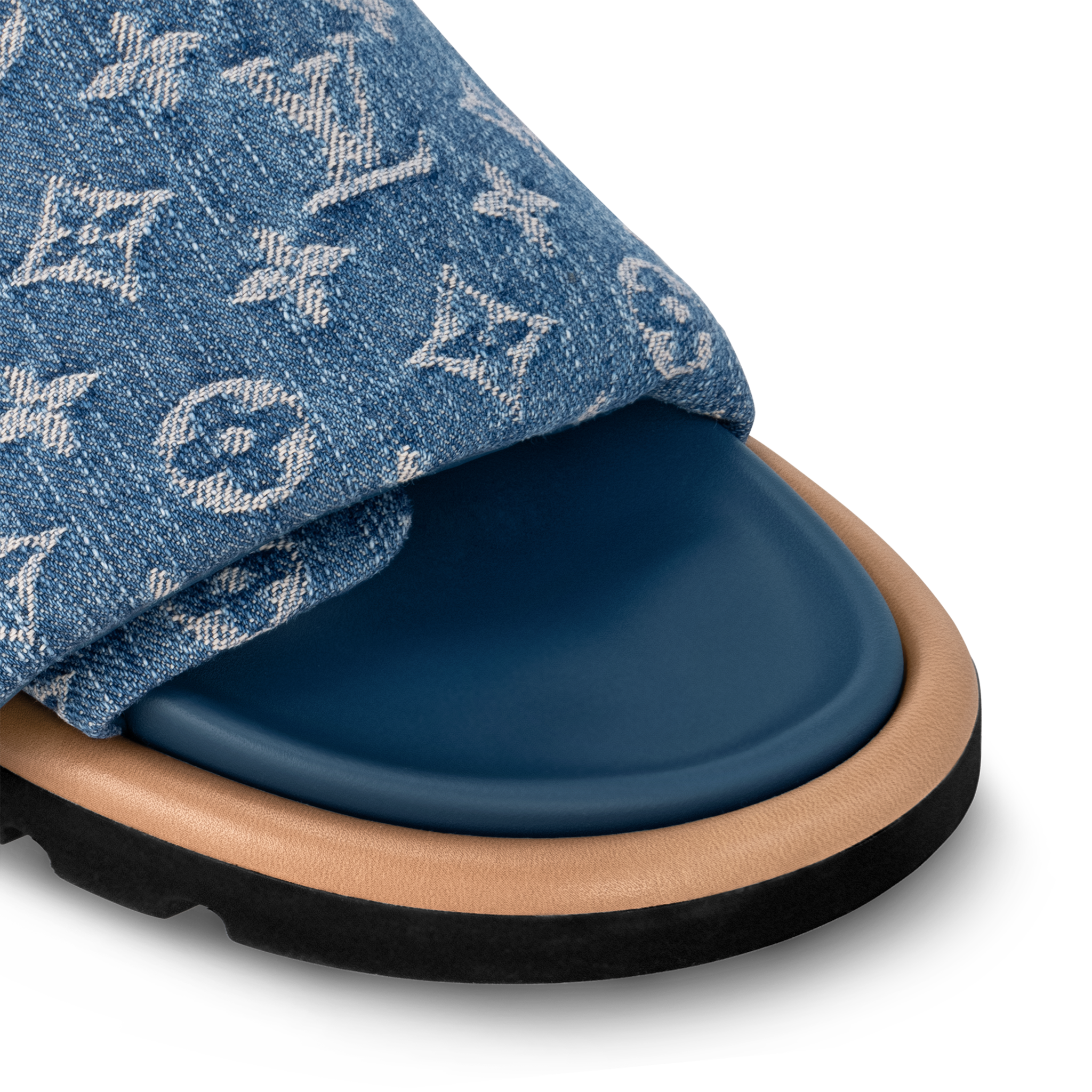  Dép Nữ Louis Vuitton Pool Pillow Flat Comfort Mules 'Blue' 