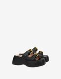  Dép Nữ Moschino Buckles Platform Sandals 'Black' 
