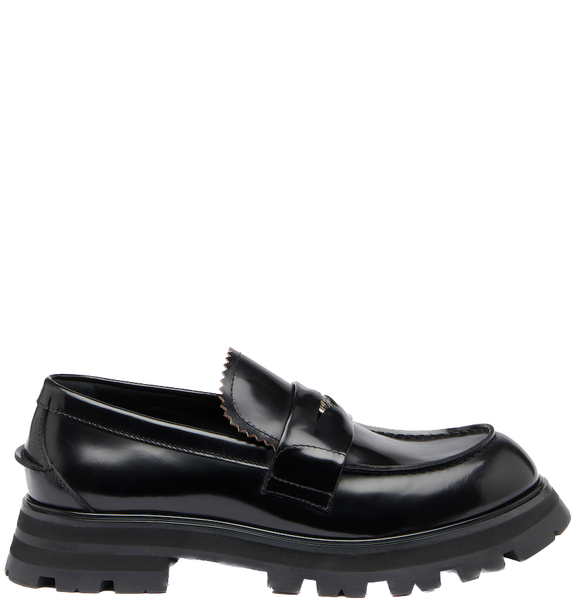  Giày Nam Alexander McQueen Seal Logo Loafer 'Black' 