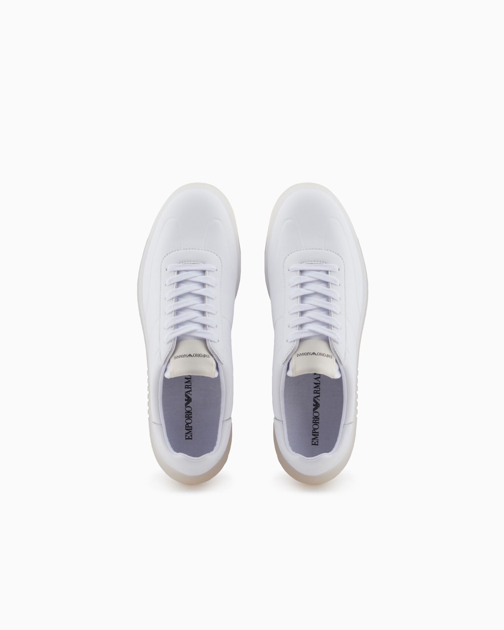  Giày Nam Emporio Armani Leather Sneakers 'White' 