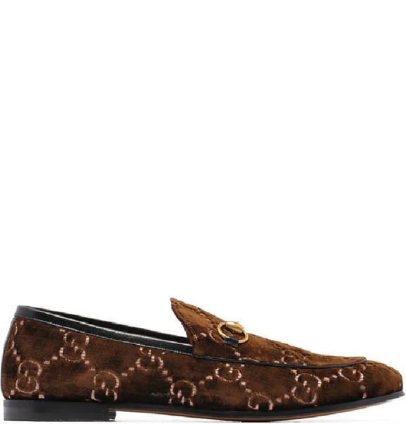  Giày Nam Gucci GG Loafers Horsebit 'Brown Velvet' 