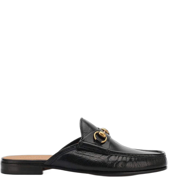  Giày Nam Gucci Horsebit Leather Slipper Loafers 'Black' 