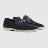  Giày Nam Gucci Loafer With Horsebit 'Dark Blue' 