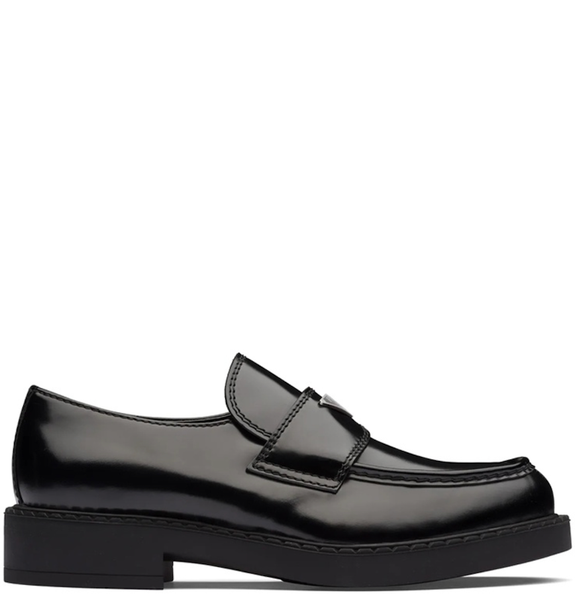  Giày Nữ Prada Brushed Leather Loafers 'Chocolate' 