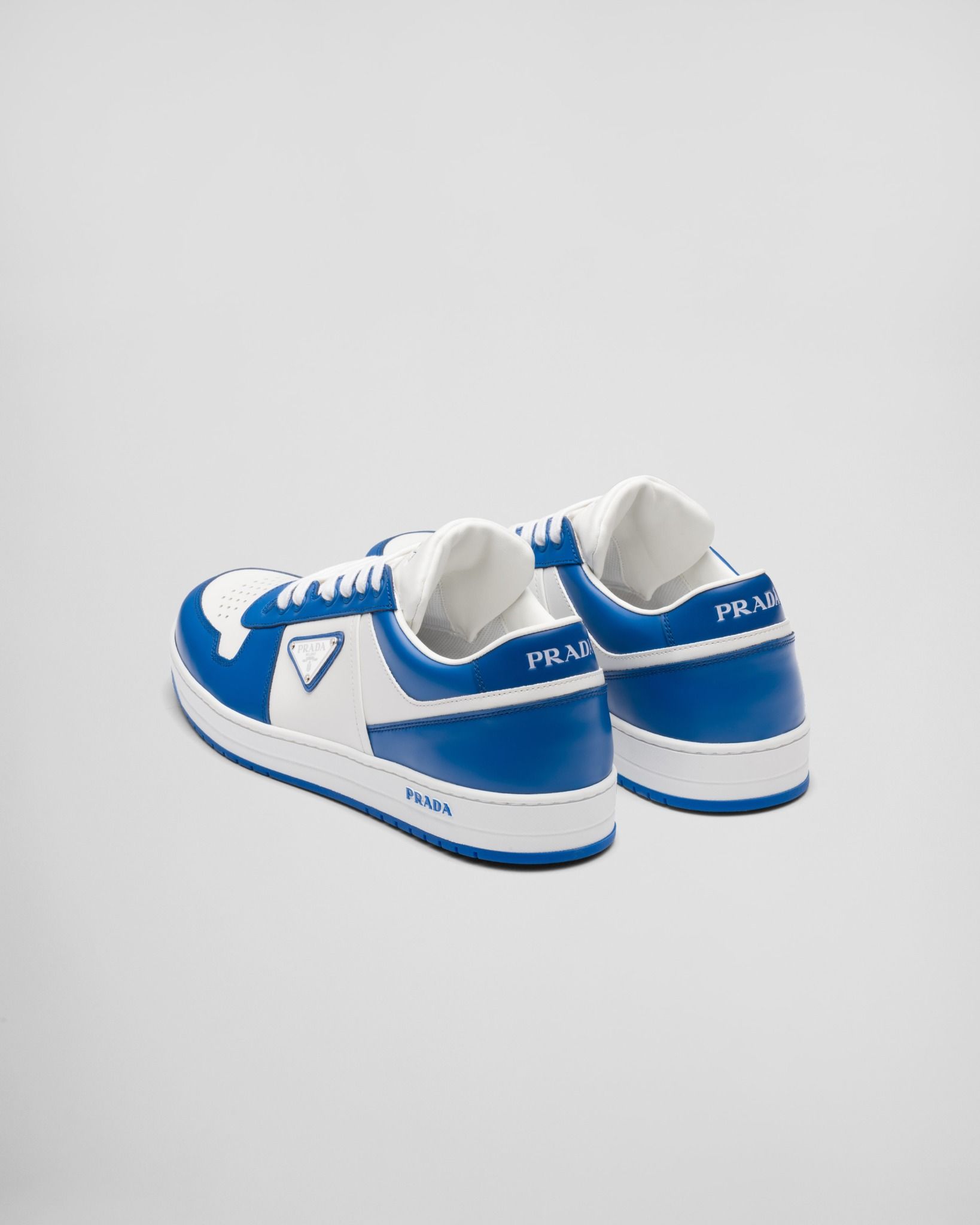  Giày Nam Prada Downtown Leather Sneakers 'Cobalt Blue' 