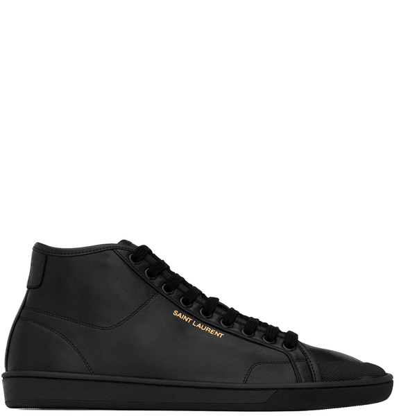  Giày Nam Saint Laurent Court Classic Sl/39 Mid-top Sneakers In Leather 'Noir' 