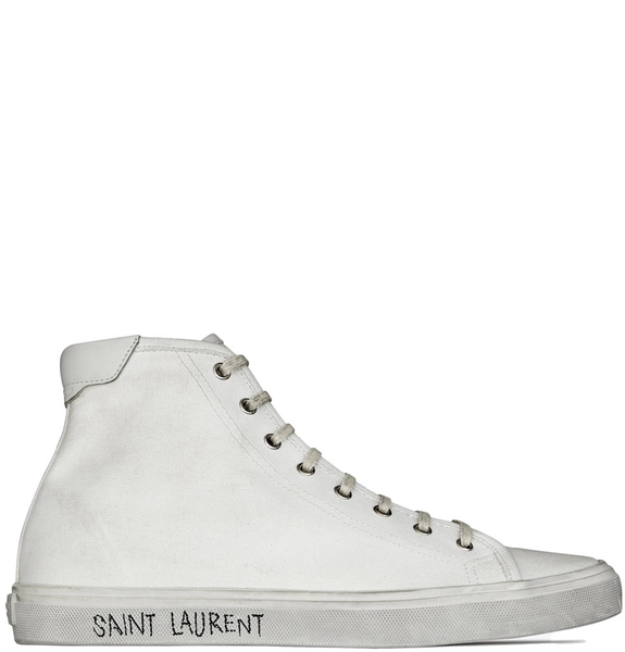  Giày Nam Saint Laurent Malibu Mid Top 'Optic White' 