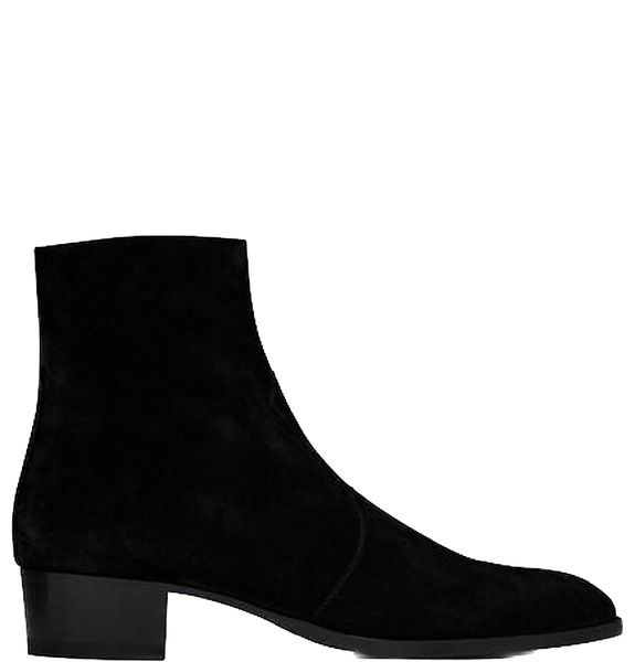  Giày Nam Saint Laurent Wyatt Zipped Boots 'Black' 