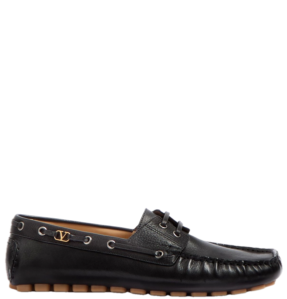  Giày Nam Valentino Driver Fastaway Buffalo Loafer 'Black' 