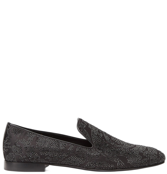  Giày Nam Versace Barocco Silhouette Crystal Slippers 'Black' 