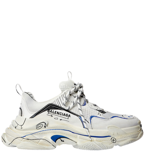  Giày Nữ Balenciaga Triple S Sketch Trainers 'White' 