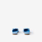  Giày Nữ Burberry Monogram Motif Leather Slingback Point-toe Ballerinas 'Cool Cornflower Blue' 