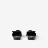  Giày Nữ Burberry Monogram Motif Leather Slingback Point-toe Ballerinas 'Black' 