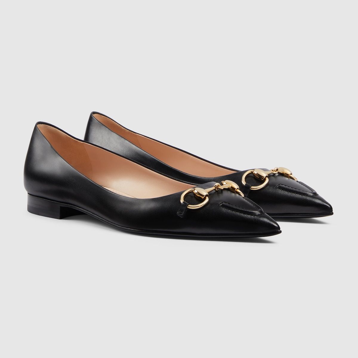  Giày Nữ Gucci Ballet Flat With Horsebit 'Black' 