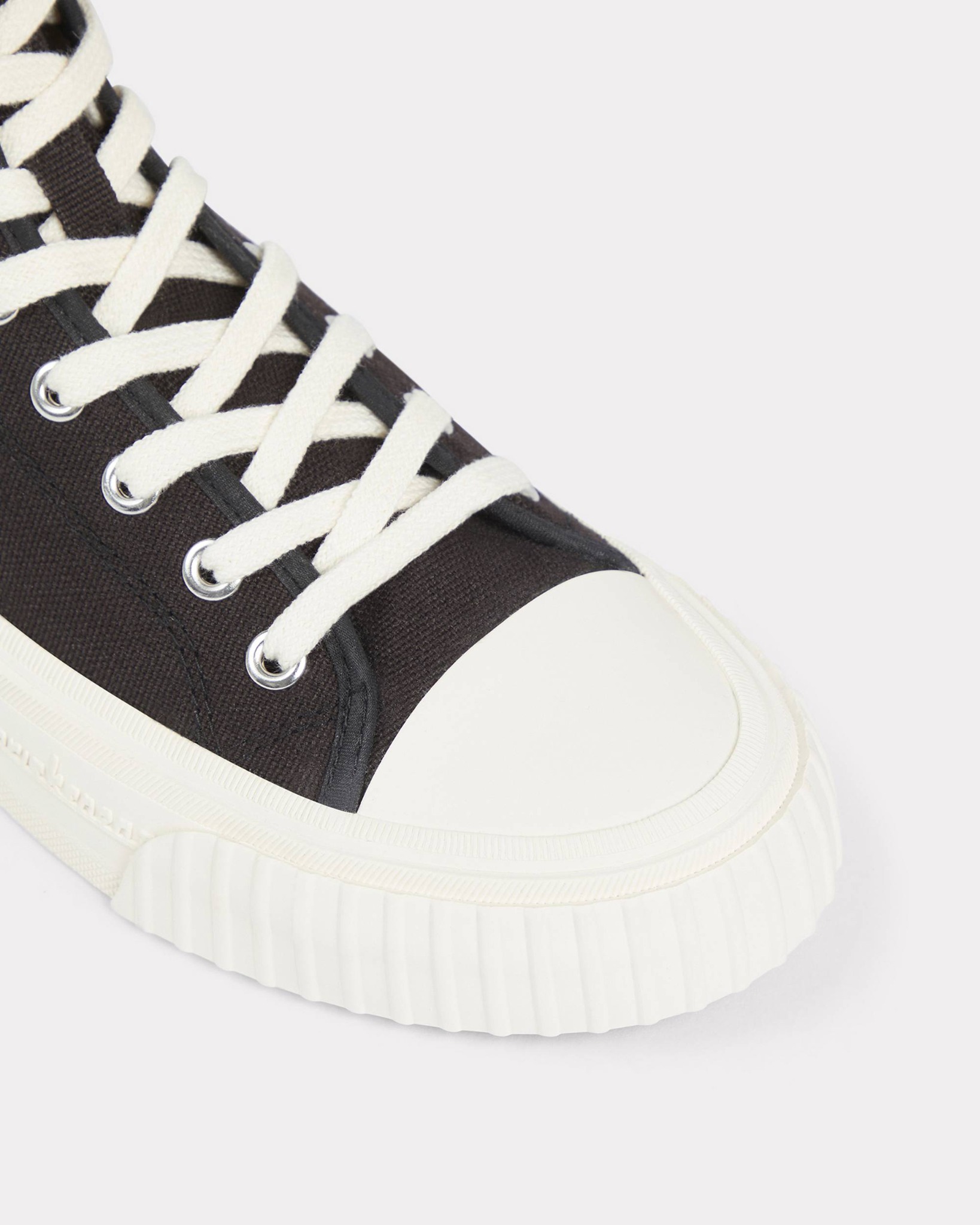 Giày Nữ Kenzo Foxy Hi-top Canvas Sneakers 'Black