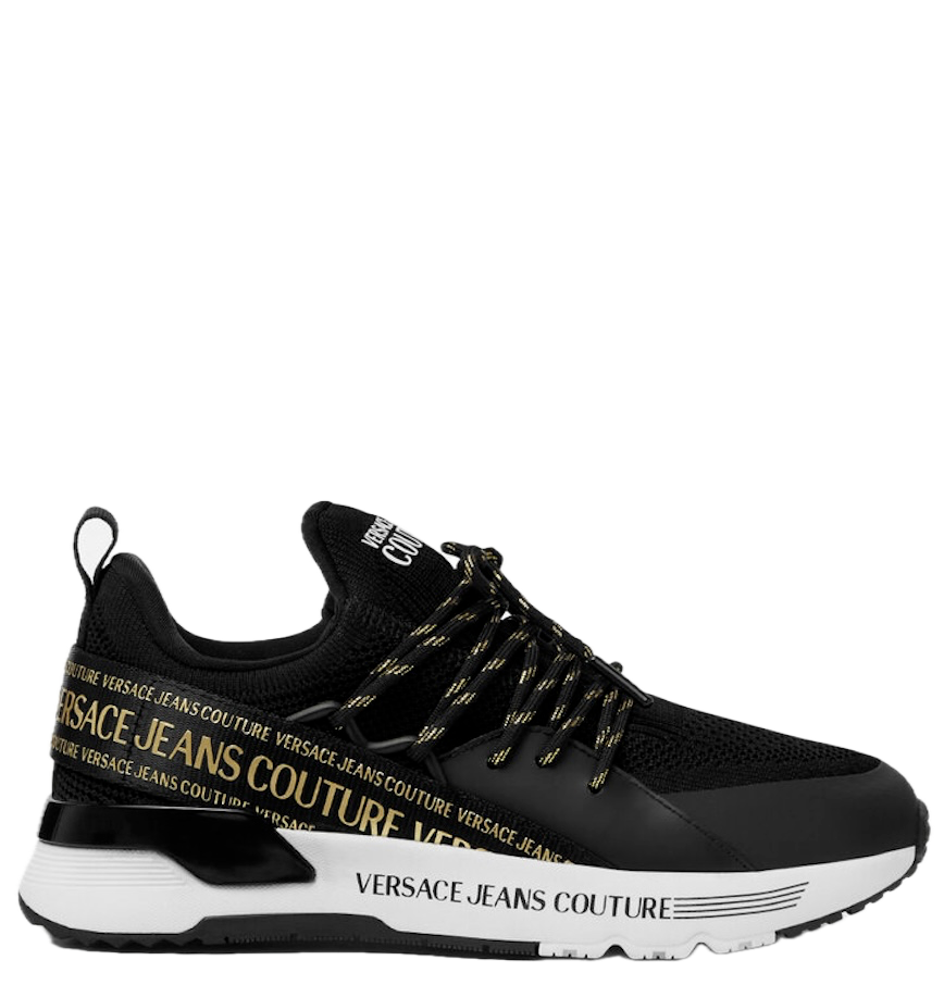  Giày Nữ Versace Jeans Couture Dynamic Logo Trainers 'Black' 