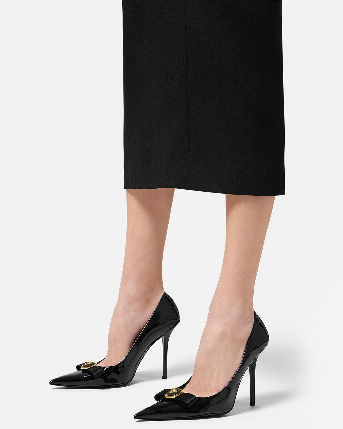 Giày Nữ Versace Gianni Ribbon Pumps 'Black' 