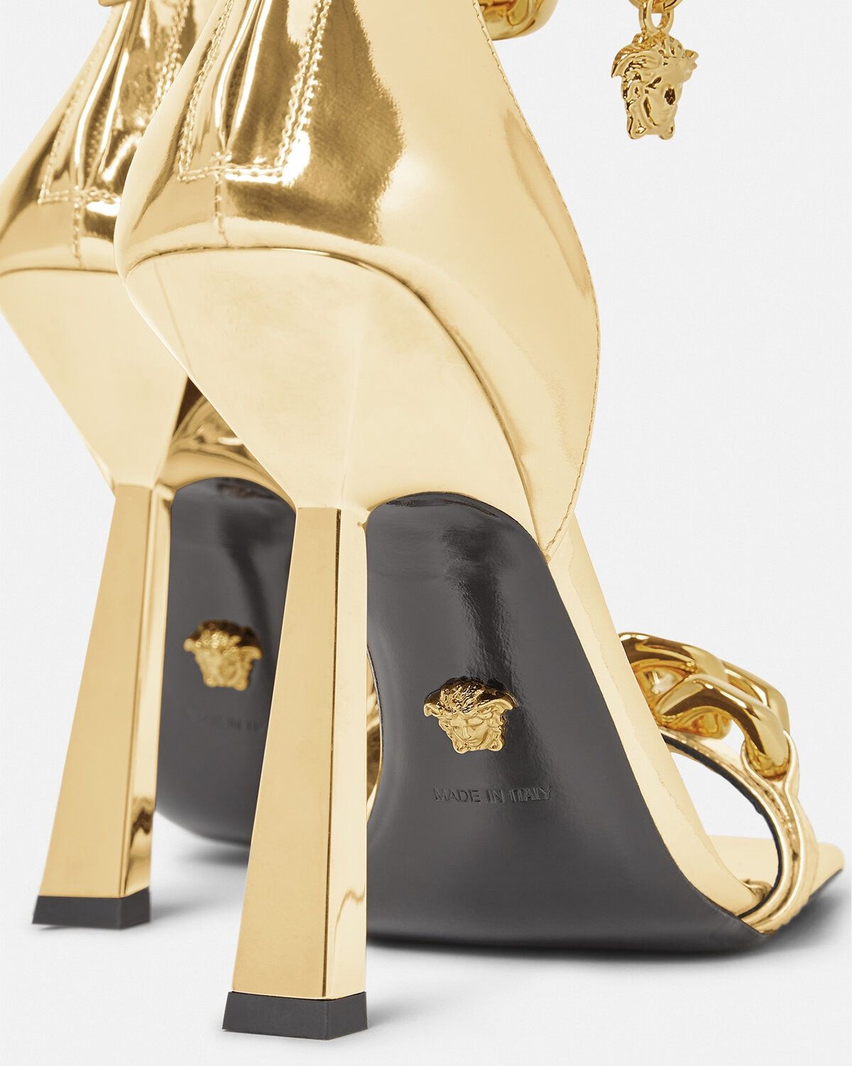  Giày Nữ Versace Medusa Chain Sandals 'Gold' 