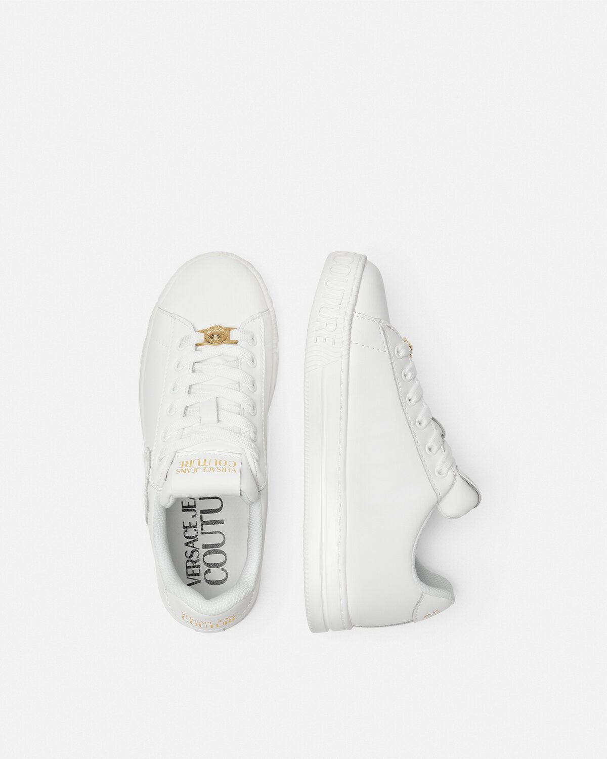  Giày Nữ Versace Jeans Couture V-Emblem Court 88 Trainers 'White' 