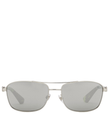  Kính Burberry Metal Shield Rectangular Sunglasses​ 'Silver' 