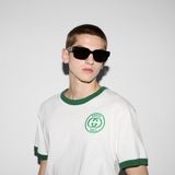  Kính Gucci Rectangular Frame Sunglasses 'Black' 