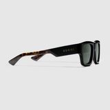  Kính Gucci Rectangular Frame Sunglasses 'Black' 
