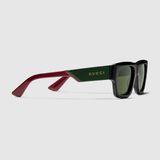  Kính Gucci Rectangular Frame Sunglasses 'Black' 