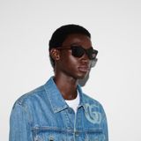  Kính Gucci Rectangular Frame Sunglasses 'Brown' 