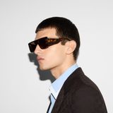  Kính Gucci Rectangular Frame Sunglasses 'Brown' 