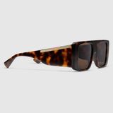  Kính Gucci Rectangular Frame Sunglasses 'Brown' 