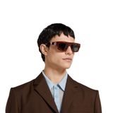  Kính Gucci Rectangular Frame Sunglasses 'Brown' 