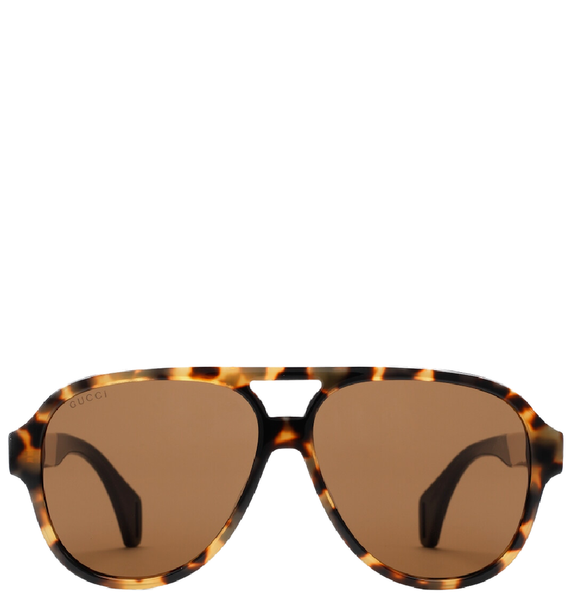  Kính Nam Gucci Aviator Sunglasses 'Light Tortoiseshell Frame' 