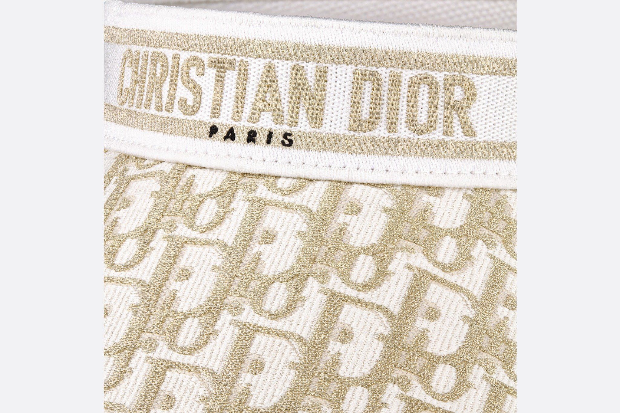 Mũ Dior D-smash Oblique Visor 'White Gold-tone' 41DSO978X132