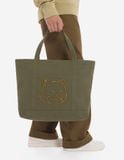  Túi Maison Kitsune Fox Head Large Tote 'Green' 