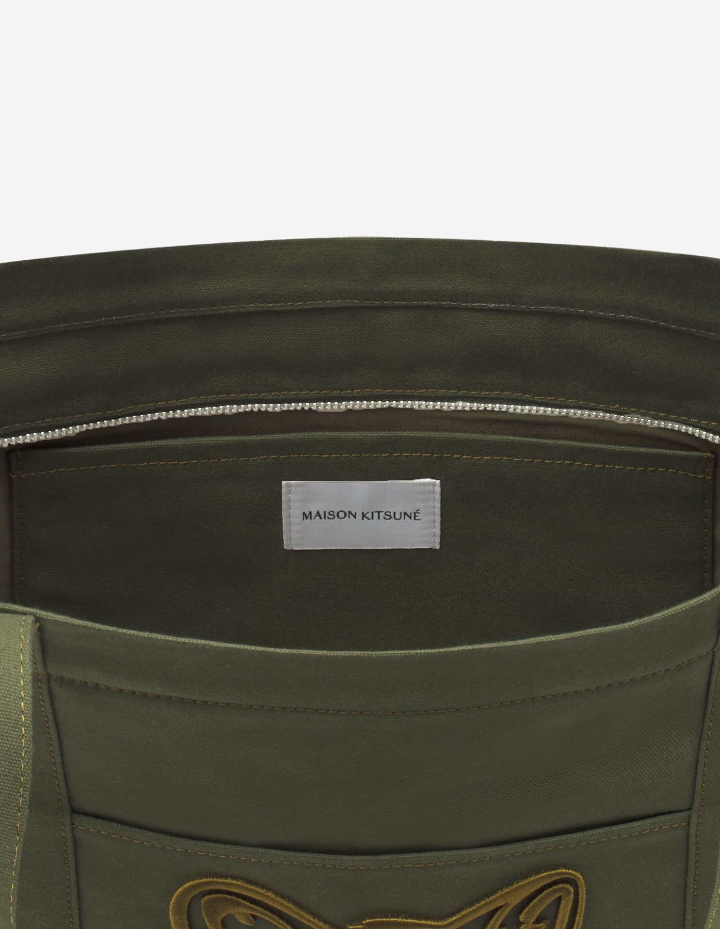  Túi Maison Kitsune Fox Head Large Tote 'Green' 