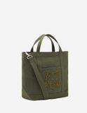  Túi Maison Kitsune Fox Head Zipped Pouch 'Green' 