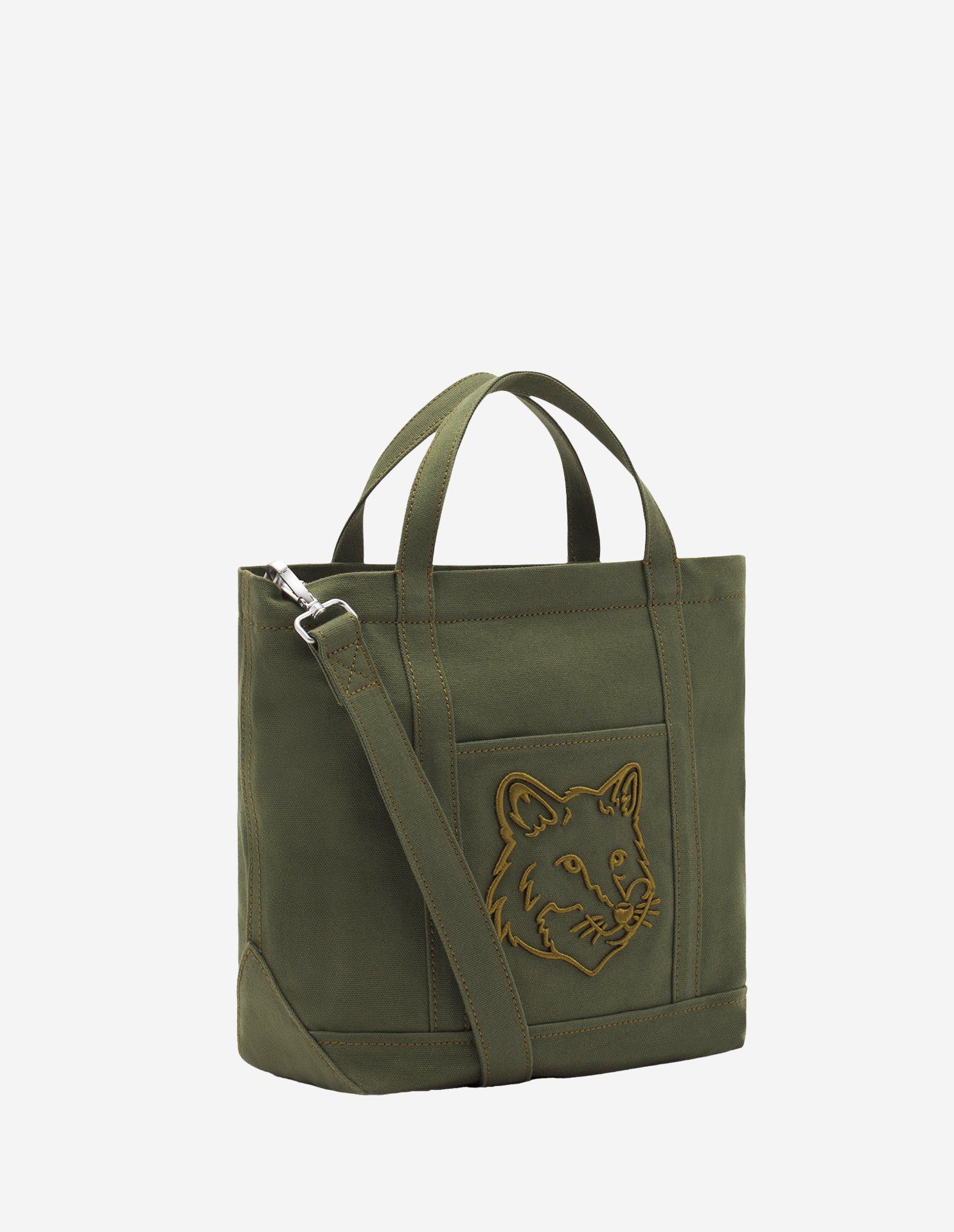  Túi Maison Kitsune Fox Head Small Tote 'Green' 
