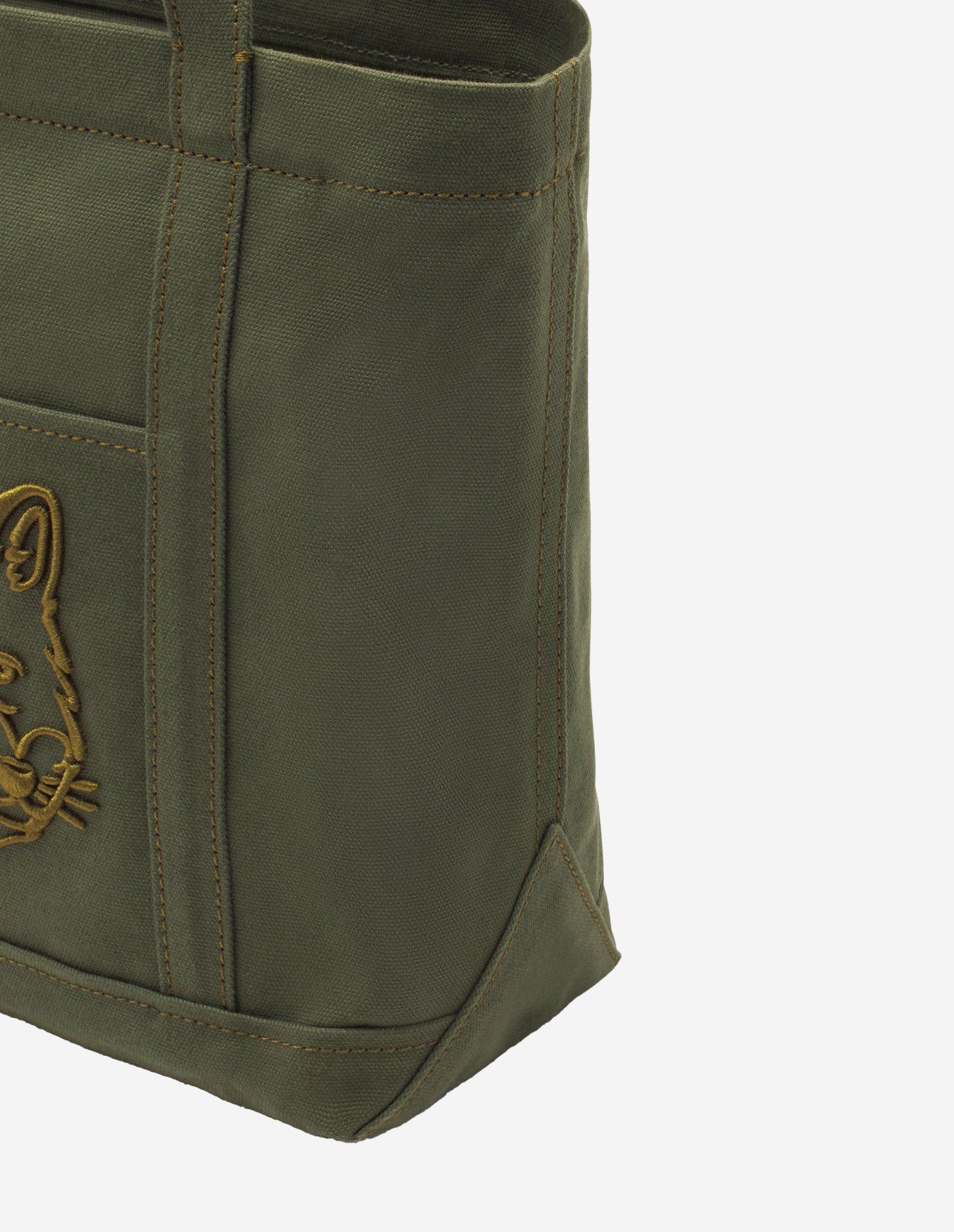  Túi Maison Kitsune Fox Head Zipped Pouch 'Green' 