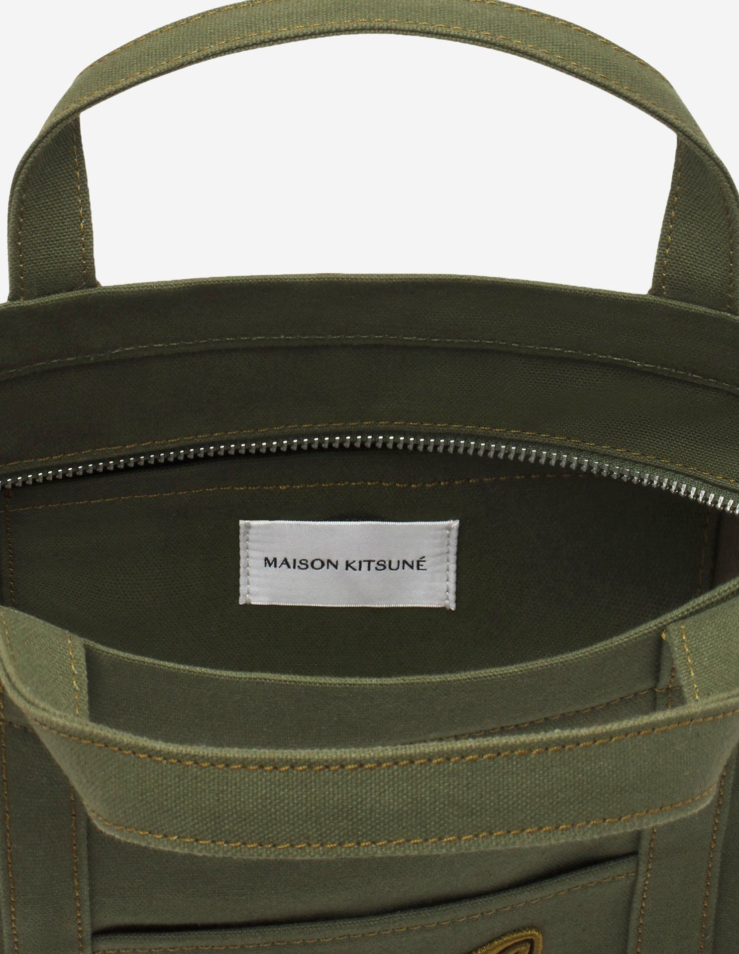  Túi Maison Kitsune Fox Head Small Tote 'Green' 