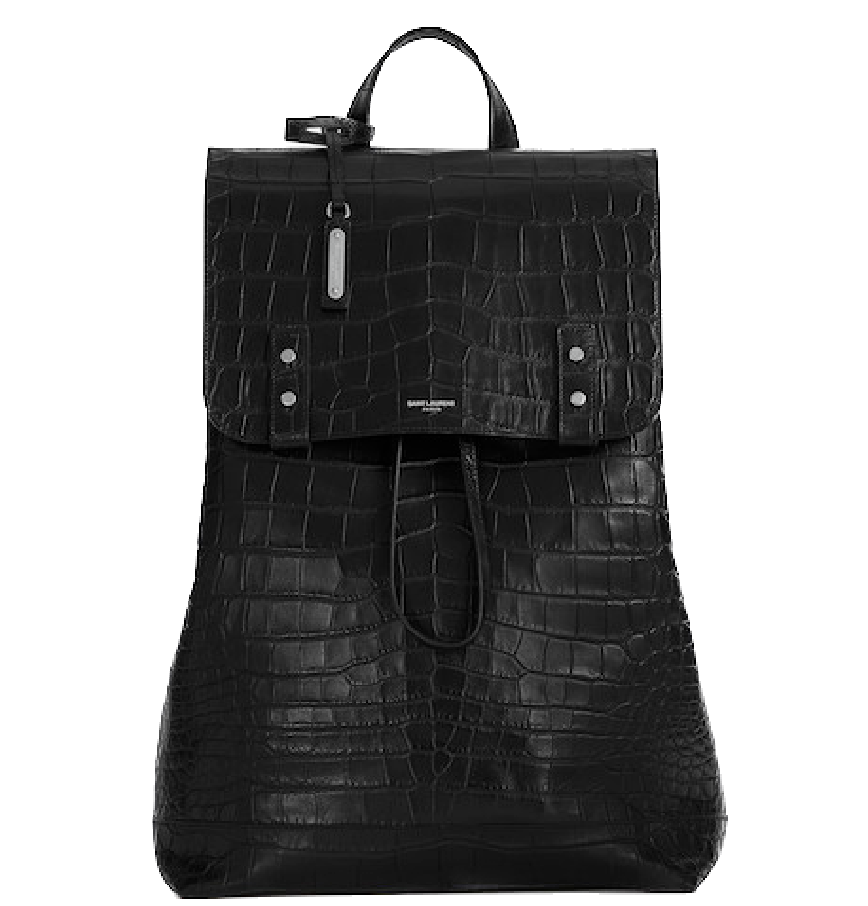  Balo Nam Saint Laurent Sac De Jour Crocodile 'Black' 