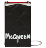  Túi Nữ Alexander McQueen Graffiti Phone Case 'Black White' 