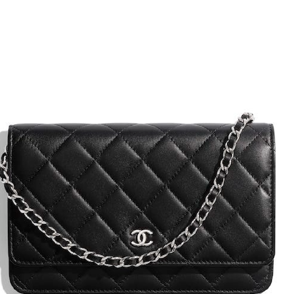  Túi Nữ Chanel Classic Wallet On Chain Lambskin 'Black' 