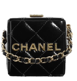  Túi Nữ Chanel Clutch With Chain Patent Lambskin Gold Tone Metal 'Black' 