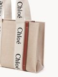  Túi Nữ Chloe Medium Woody Tote Bag 'White Brown' 